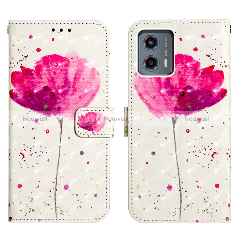 Leather Case Stands Fashionable Pattern Flip Cover Holder Y02B for Motorola Moto G 5G (2023)