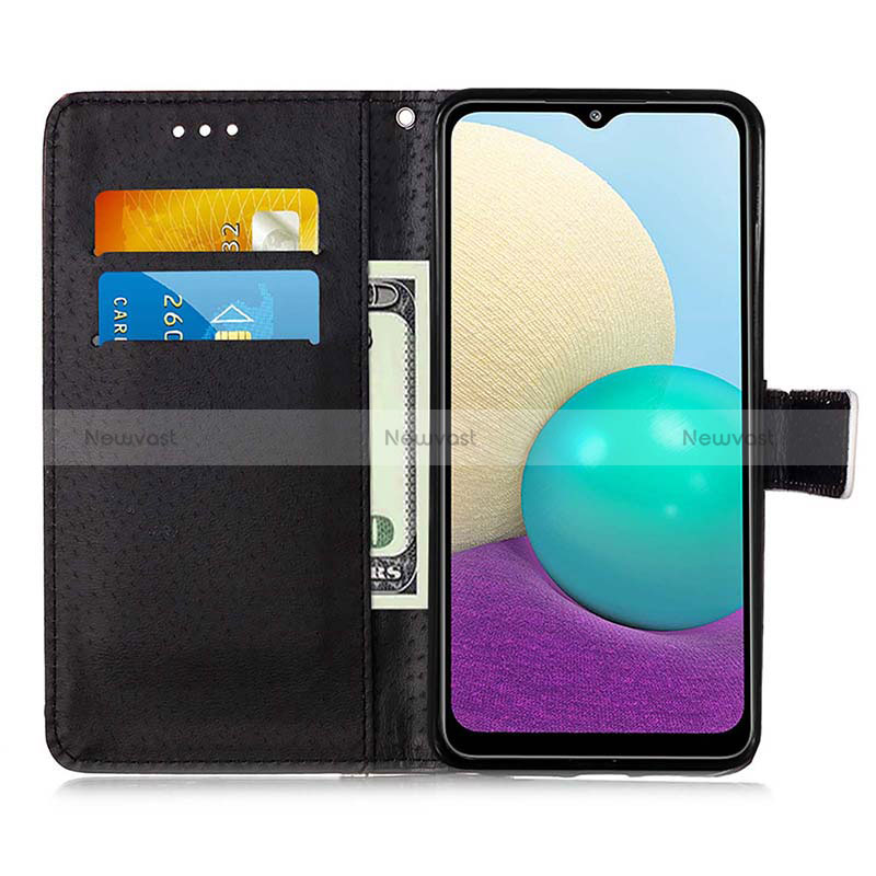 Leather Case Stands Fashionable Pattern Flip Cover Holder Y02B for Samsung Galaxy A02