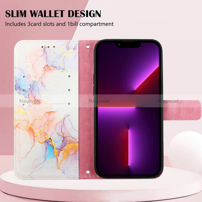 Leather Case Stands Fashionable Pattern Flip Cover Holder Y02B for Samsung Galaxy A03