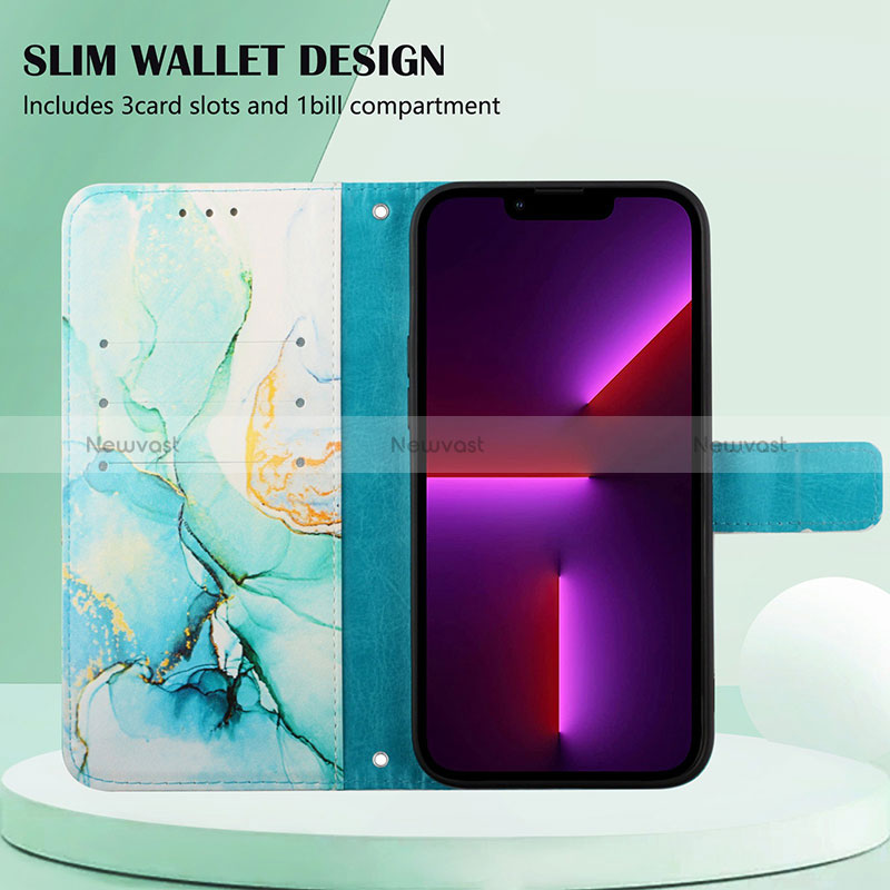 Leather Case Stands Fashionable Pattern Flip Cover Holder Y02B for Samsung Galaxy A03 Core