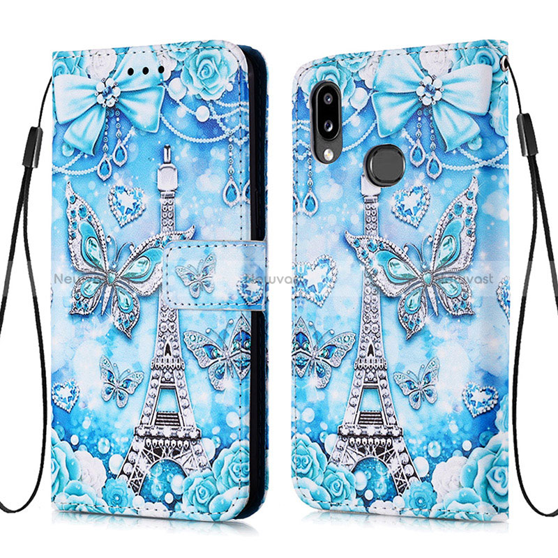 Leather Case Stands Fashionable Pattern Flip Cover Holder Y02B for Samsung Galaxy A10s