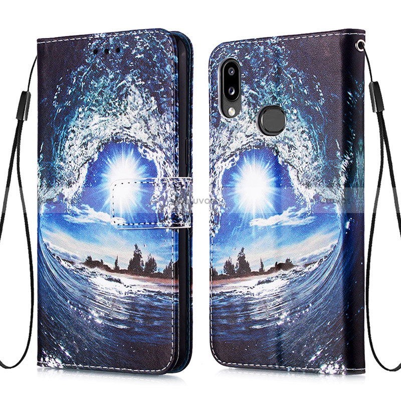 Leather Case Stands Fashionable Pattern Flip Cover Holder Y02B for Samsung Galaxy A10s