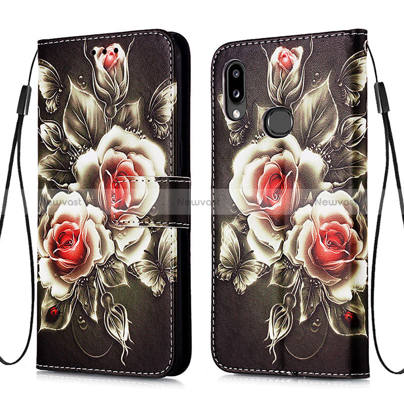 Leather Case Stands Fashionable Pattern Flip Cover Holder Y02B for Samsung Galaxy A10s
