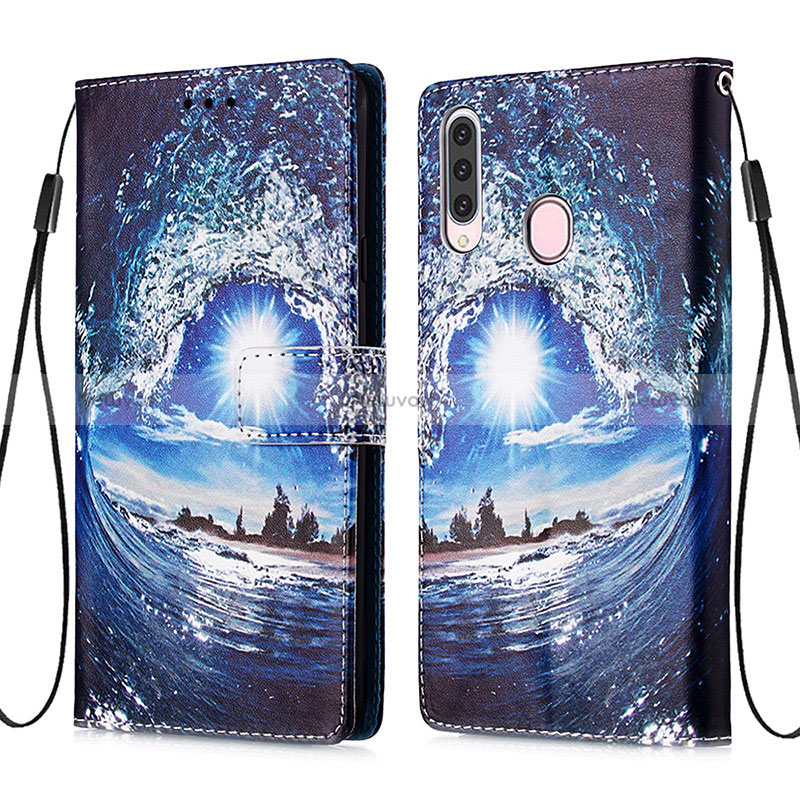 Leather Case Stands Fashionable Pattern Flip Cover Holder Y02B for Samsung Galaxy A20s