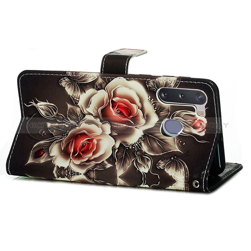 Leather Case Stands Fashionable Pattern Flip Cover Holder Y02B for Samsung Galaxy A21 European