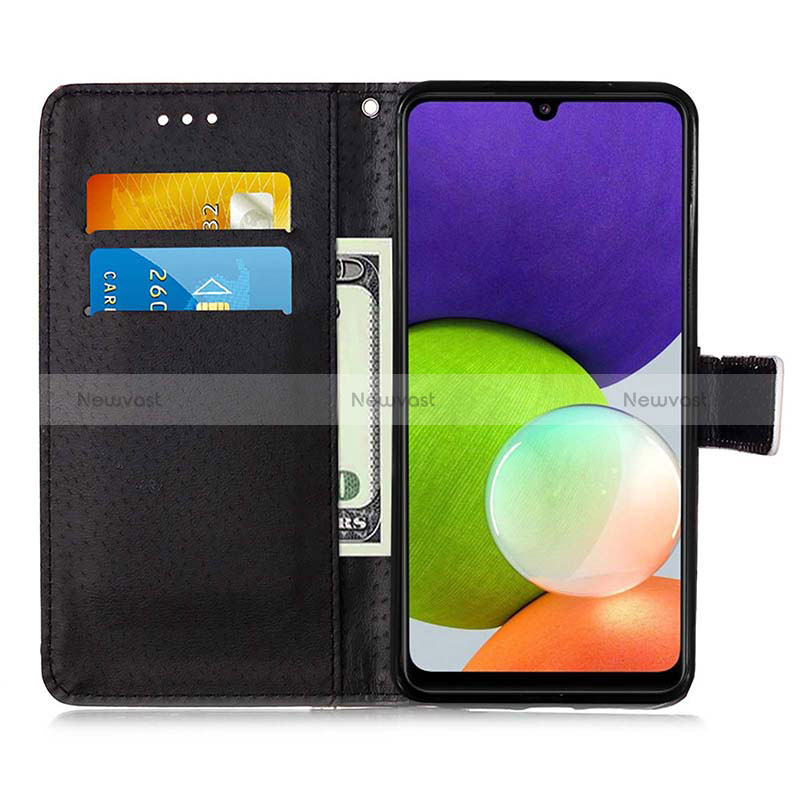 Leather Case Stands Fashionable Pattern Flip Cover Holder Y02B for Samsung Galaxy A22 4G