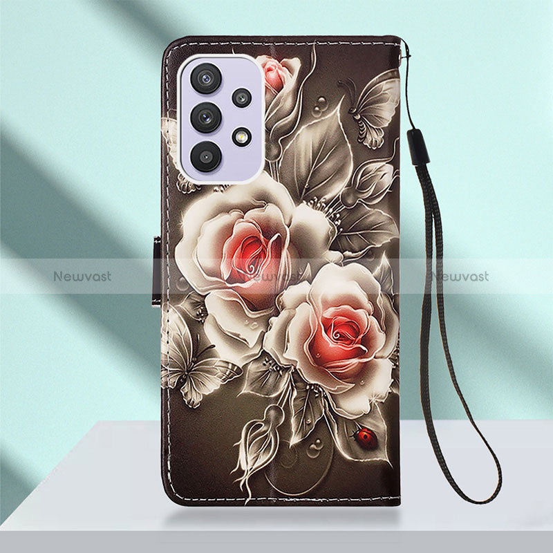 Leather Case Stands Fashionable Pattern Flip Cover Holder Y02B for Samsung Galaxy A23 4G
