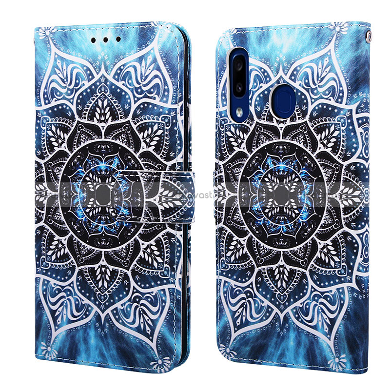 Leather Case Stands Fashionable Pattern Flip Cover Holder Y02B for Samsung Galaxy M10S Mixed