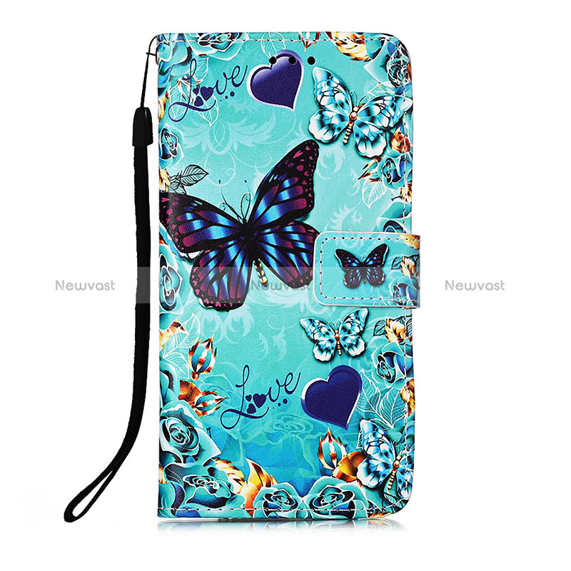 Leather Case Stands Fashionable Pattern Flip Cover Holder Y02B for Xiaomi Mi 11T Pro 5G Sky Blue