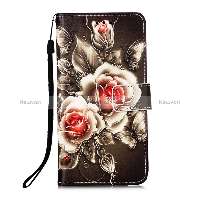 Leather Case Stands Fashionable Pattern Flip Cover Holder Y02B for Xiaomi POCO C31 Red