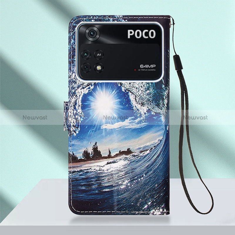 Leather Case Stands Fashionable Pattern Flip Cover Holder Y02B for Xiaomi Poco X4 Pro 5G