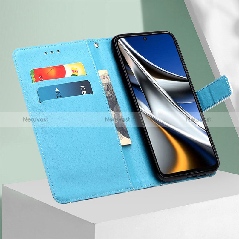 Leather Case Stands Fashionable Pattern Flip Cover Holder Y02B for Xiaomi Poco X4 Pro 5G