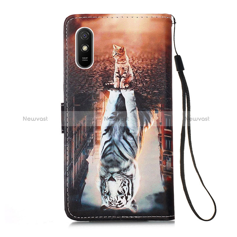 Leather Case Stands Fashionable Pattern Flip Cover Holder Y02B for Xiaomi Redmi 9A