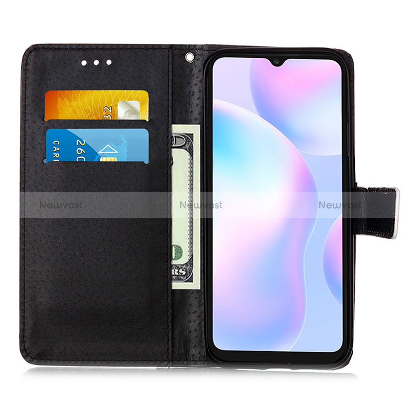 Leather Case Stands Fashionable Pattern Flip Cover Holder Y02B for Xiaomi Redmi 9A