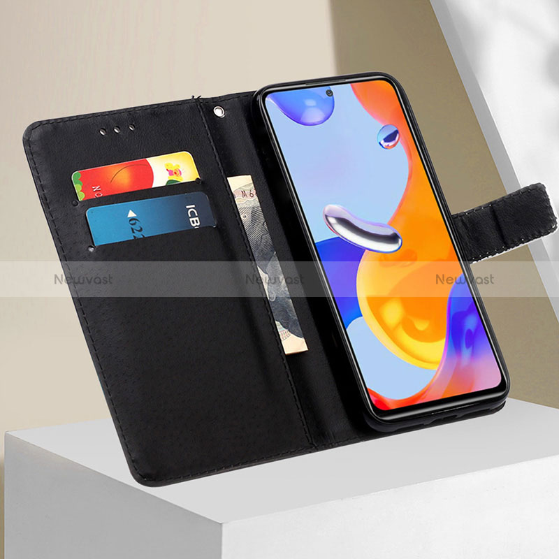 Leather Case Stands Fashionable Pattern Flip Cover Holder Y02B for Xiaomi Redmi Note 11 Pro 4G