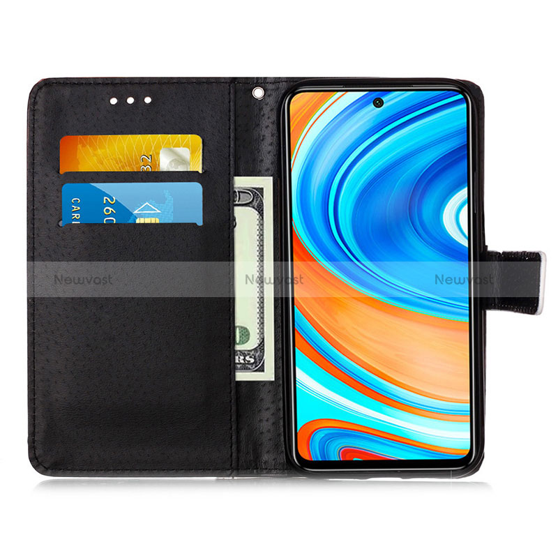 Leather Case Stands Fashionable Pattern Flip Cover Holder Y02B for Xiaomi Redmi Note 9S