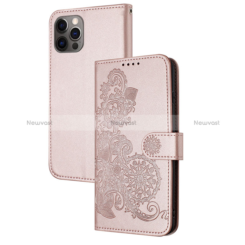 Leather Case Stands Fashionable Pattern Flip Cover Holder Y02X for Apple iPhone 14 Pro Max