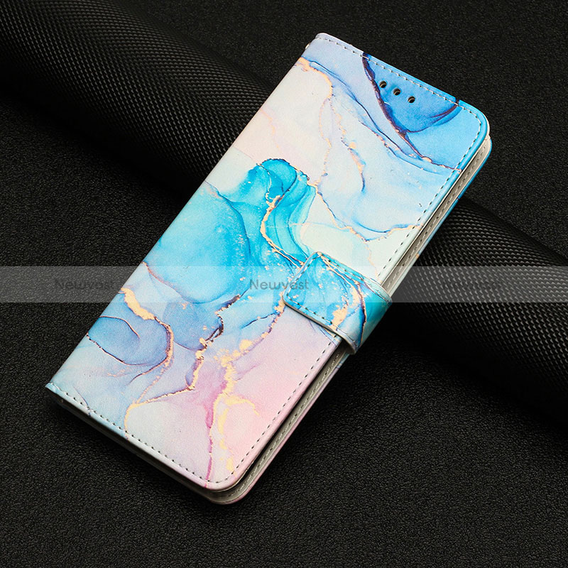 Leather Case Stands Fashionable Pattern Flip Cover Holder Y02X for Google Pixel 7 Pro 5G Sky Blue