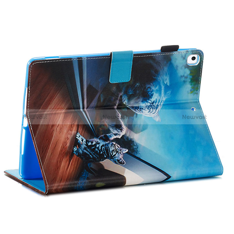 Leather Case Stands Fashionable Pattern Flip Cover Holder Y03B for Apple iPad 10.2 (2019)