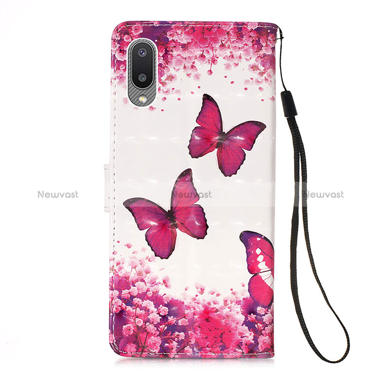Leather Case Stands Fashionable Pattern Flip Cover Holder Y03B for Samsung Galaxy A02