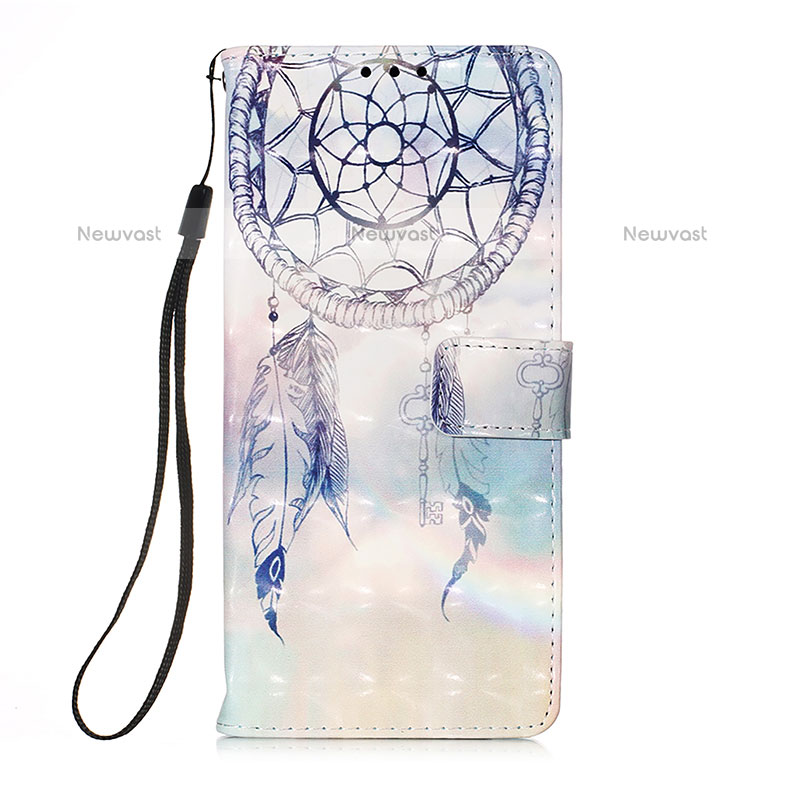 Leather Case Stands Fashionable Pattern Flip Cover Holder Y03B for Samsung Galaxy A02s Mint Blue