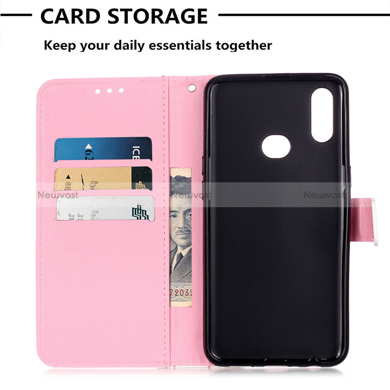 Leather Case Stands Fashionable Pattern Flip Cover Holder Y03B for Samsung Galaxy A10s