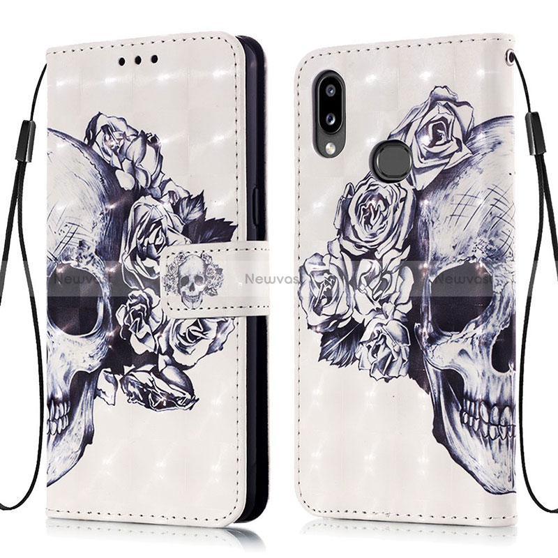 Leather Case Stands Fashionable Pattern Flip Cover Holder Y03B for Samsung Galaxy A10s