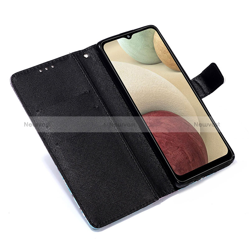 Leather Case Stands Fashionable Pattern Flip Cover Holder Y03B for Samsung Galaxy A12 Nacho