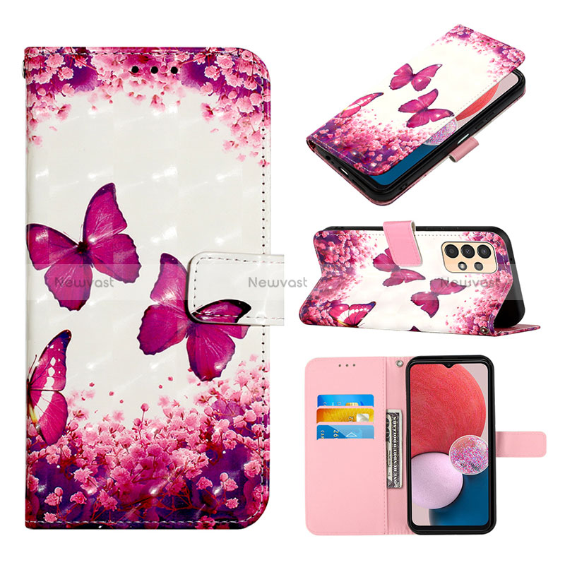 Leather Case Stands Fashionable Pattern Flip Cover Holder Y03B for Samsung Galaxy A13 4G