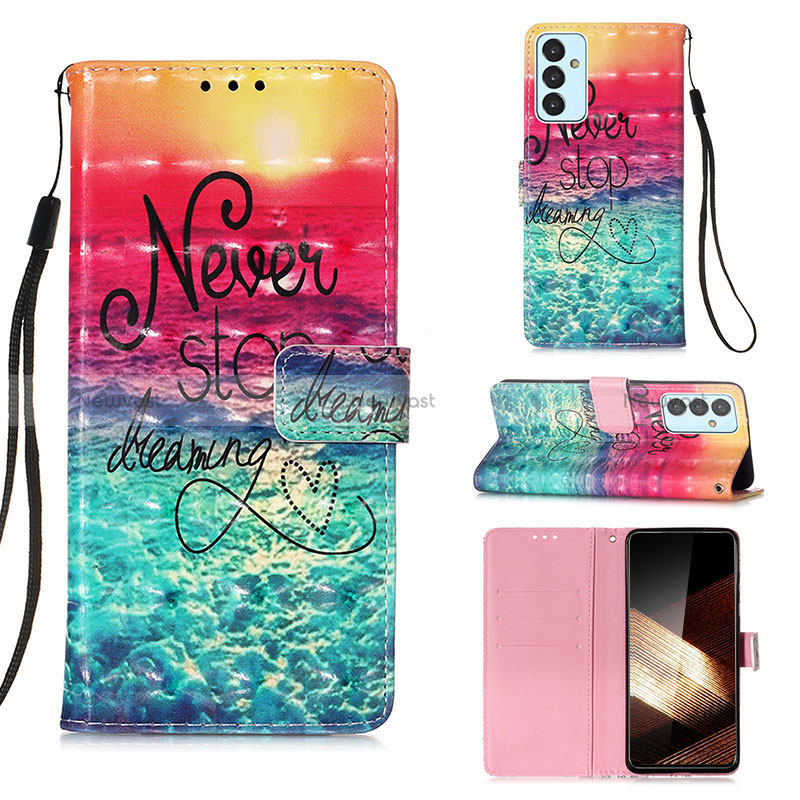 Leather Case Stands Fashionable Pattern Flip Cover Holder Y03B for Samsung Galaxy A15 5G