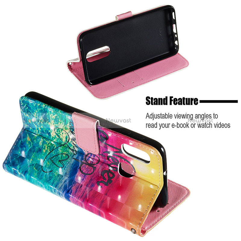 Leather Case Stands Fashionable Pattern Flip Cover Holder Y03B for Samsung Galaxy A20e