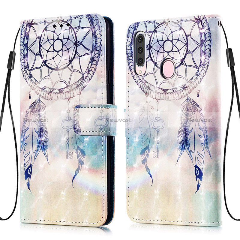 Leather Case Stands Fashionable Pattern Flip Cover Holder Y03B for Samsung Galaxy A20s