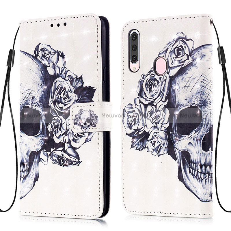 Leather Case Stands Fashionable Pattern Flip Cover Holder Y03B for Samsung Galaxy A20s