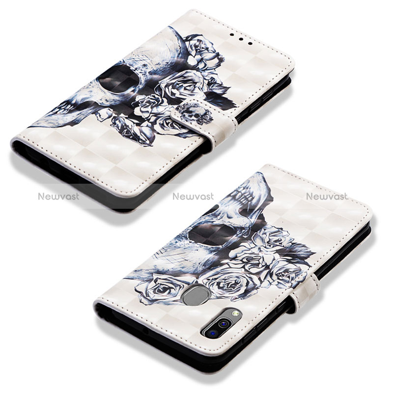 Leather Case Stands Fashionable Pattern Flip Cover Holder Y03B for Samsung Galaxy A40