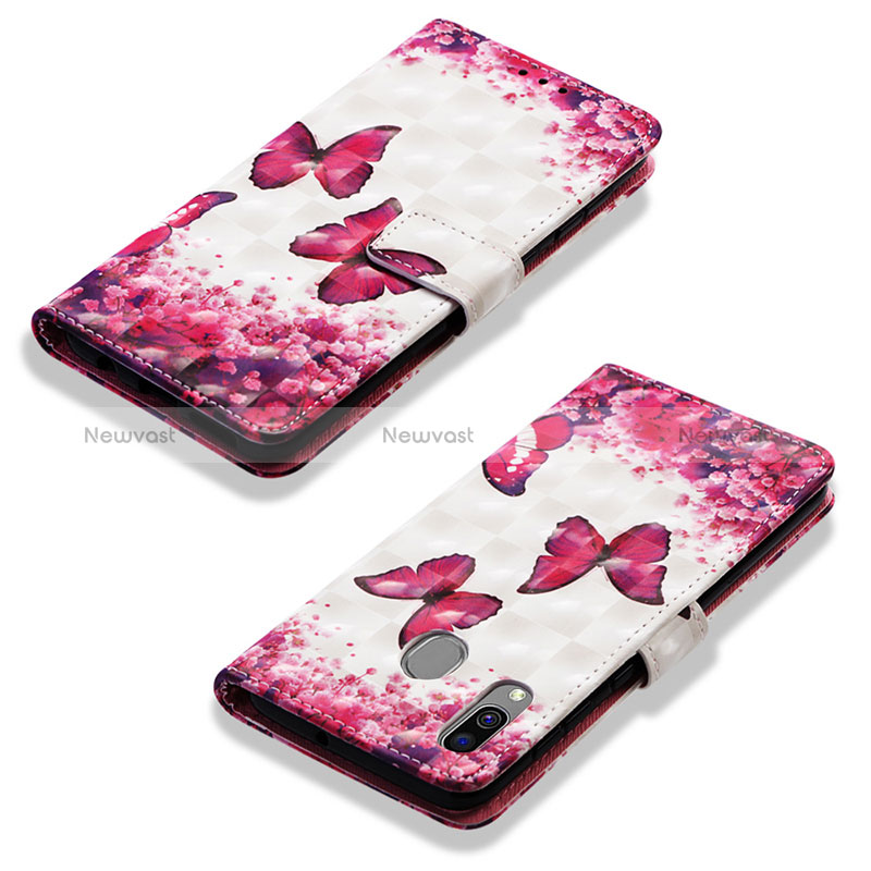 Leather Case Stands Fashionable Pattern Flip Cover Holder Y03B for Samsung Galaxy A40