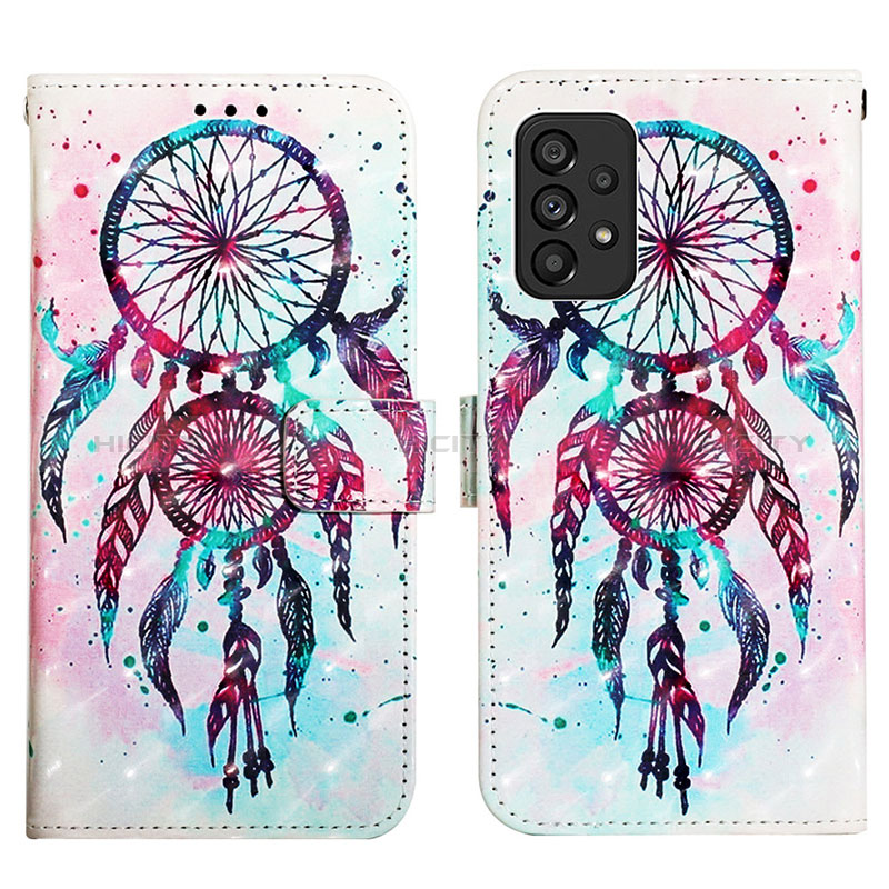 Leather Case Stands Fashionable Pattern Flip Cover Holder Y03B for Samsung Galaxy A53 5G