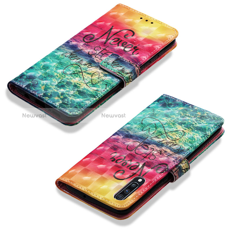 Leather Case Stands Fashionable Pattern Flip Cover Holder Y03B for Samsung Galaxy A70