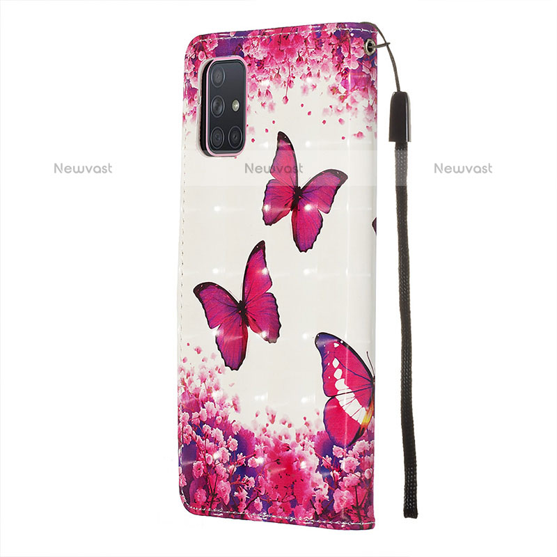 Leather Case Stands Fashionable Pattern Flip Cover Holder Y03B for Samsung Galaxy A71 4G A715