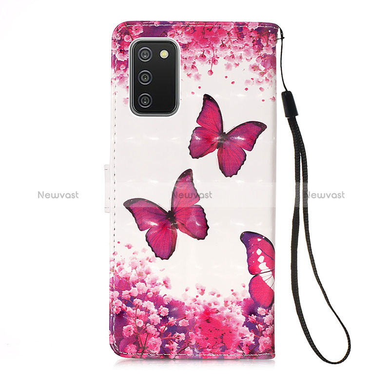 Leather Case Stands Fashionable Pattern Flip Cover Holder Y03B for Samsung Galaxy F02S SM-E025F