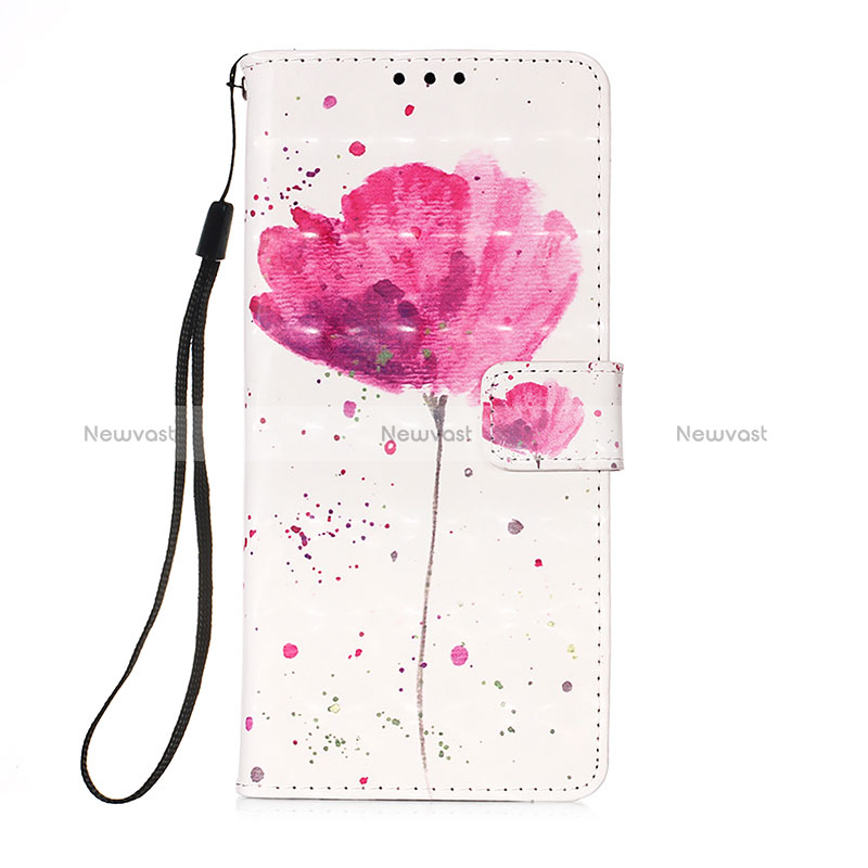 Leather Case Stands Fashionable Pattern Flip Cover Holder Y03B for Samsung Galaxy M02s Pink