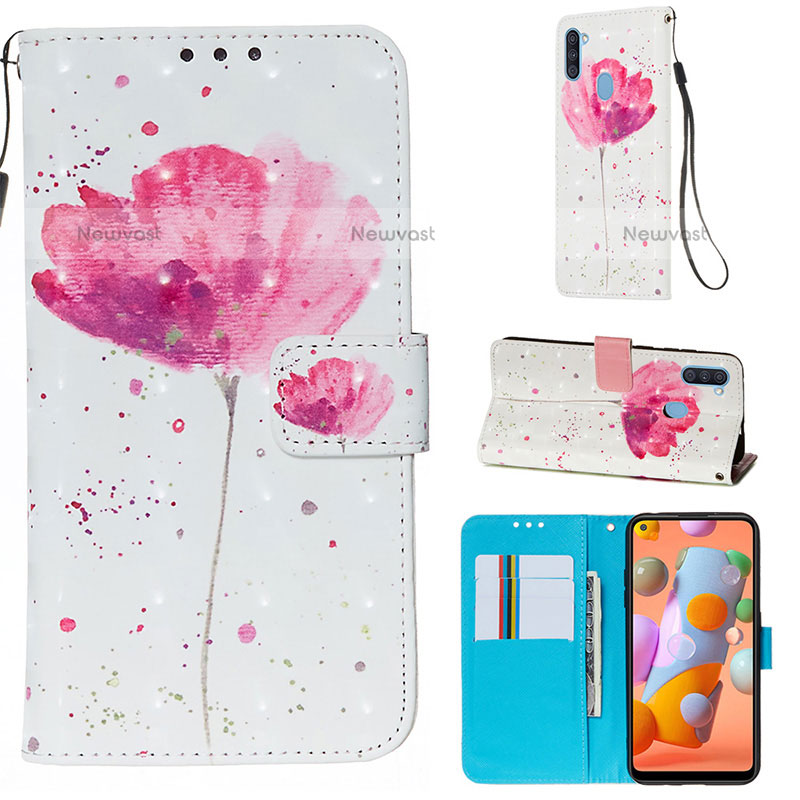 Leather Case Stands Fashionable Pattern Flip Cover Holder Y03B for Samsung Galaxy M11