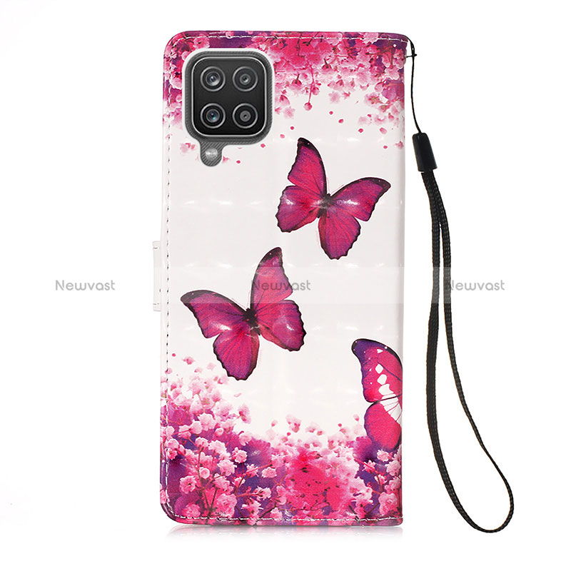 Leather Case Stands Fashionable Pattern Flip Cover Holder Y03B for Samsung Galaxy M12