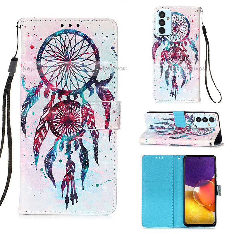 Leather Case Stands Fashionable Pattern Flip Cover Holder Y03B for Samsung Galaxy Quantum2 5G Mixed