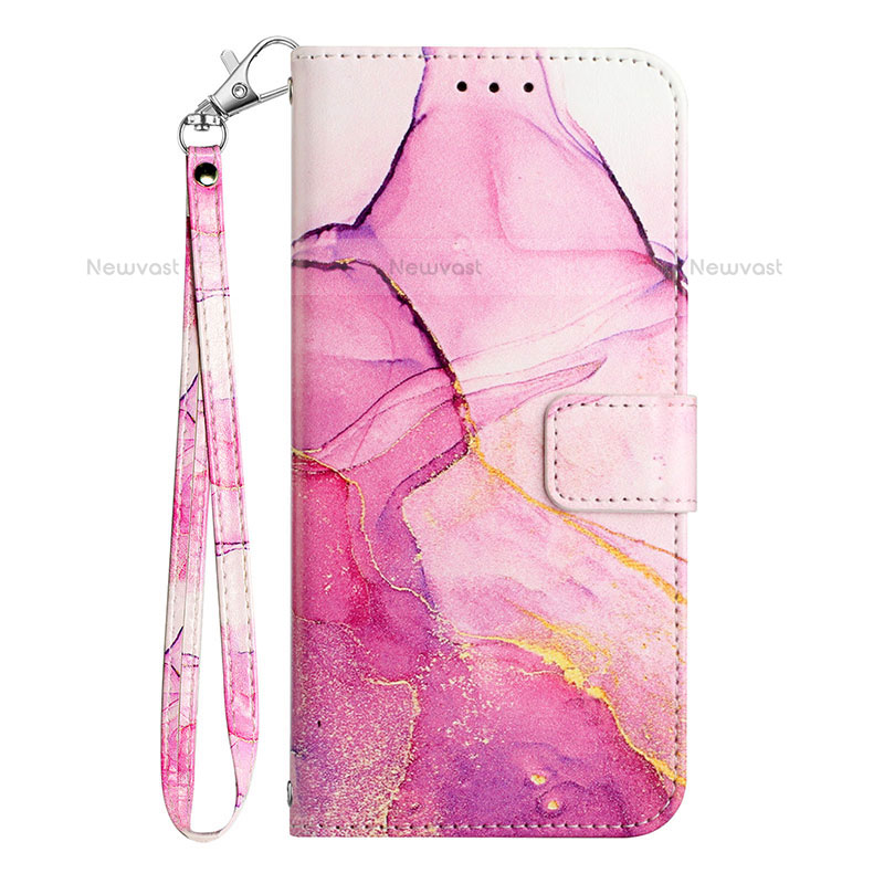 Leather Case Stands Fashionable Pattern Flip Cover Holder Y03B for Samsung Galaxy S21 Ultra 5G