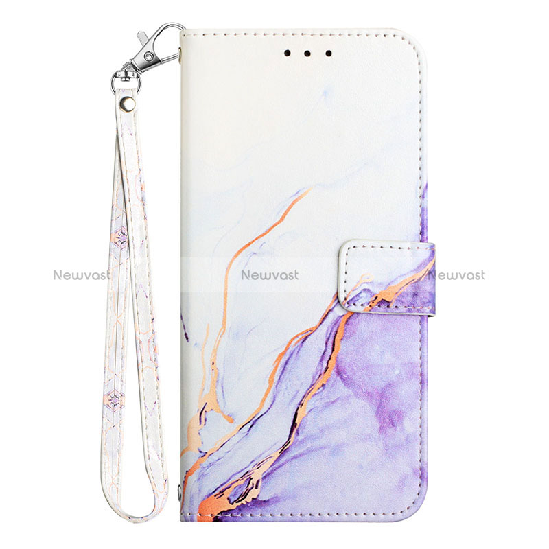 Leather Case Stands Fashionable Pattern Flip Cover Holder Y03B for Samsung Galaxy S24 5G