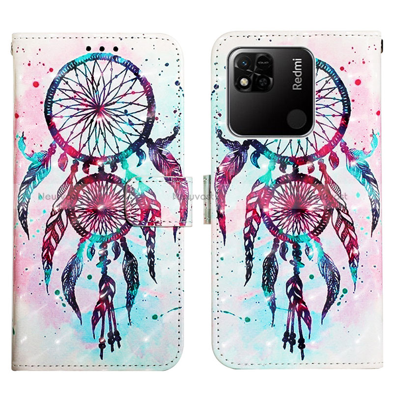 Leather Case Stands Fashionable Pattern Flip Cover Holder Y03B for Xiaomi Redmi 10A 4G