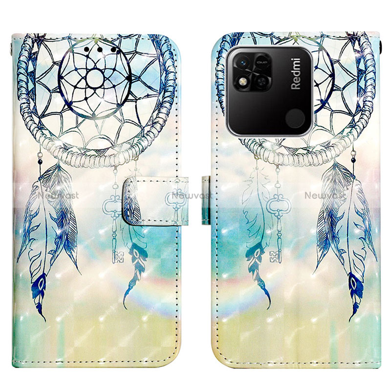 Leather Case Stands Fashionable Pattern Flip Cover Holder Y03B for Xiaomi Redmi 10A 4G