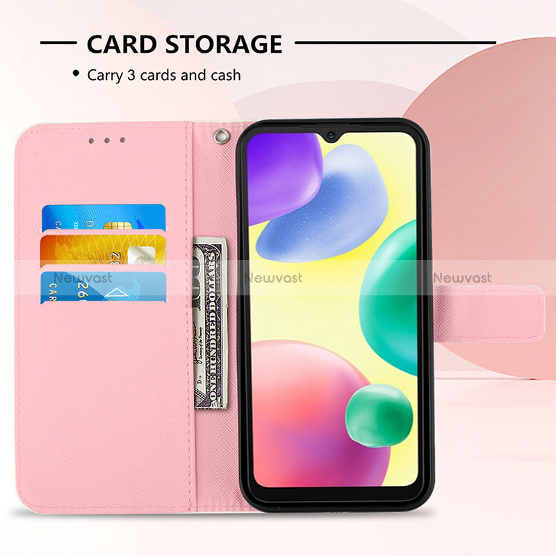 Leather Case Stands Fashionable Pattern Flip Cover Holder Y03B for Xiaomi Redmi 9 India