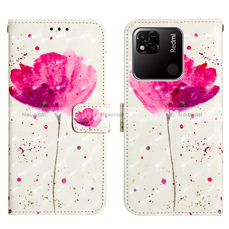 Leather Case Stands Fashionable Pattern Flip Cover Holder Y03B for Xiaomi Redmi 9 India