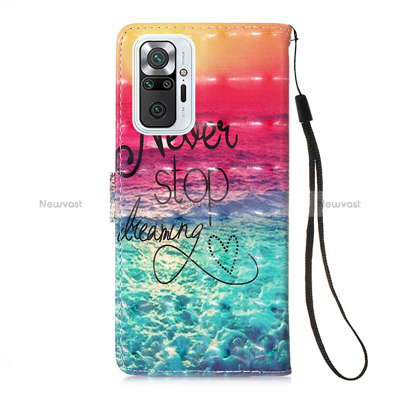 Leather Case Stands Fashionable Pattern Flip Cover Holder Y03B for Xiaomi Redmi Note 10 Pro 4G